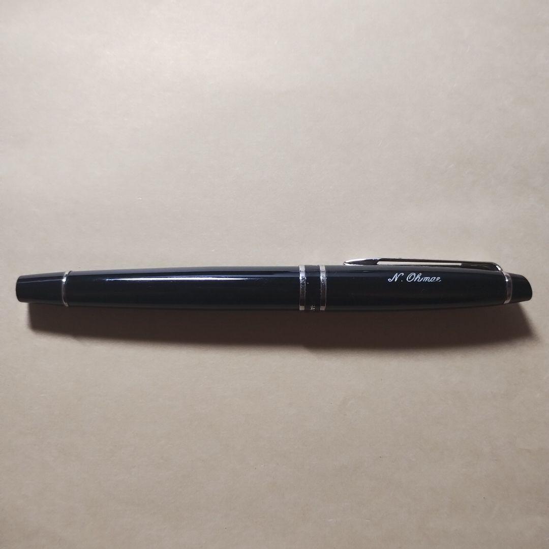 WATERMAN Expert Black Fountain Pen made of black resin with silver accents, shown capped