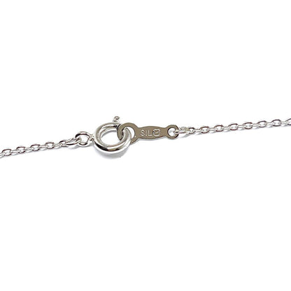 Mikimoto pearl double heart necklace with 4.9mm pearls on a 40cm silver chain