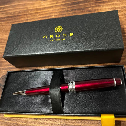 Two unused Cross ballpoint pen replacement refills without packaging on a white background