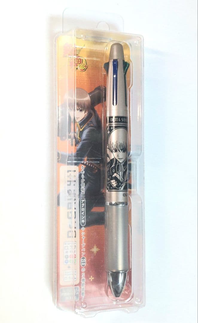 Gintama Okita Sougo PILOT Dr. GRIP 4+1 ballpoint pen in metallic gold orange with 0.5mm multicolor ink and mechanical pencil