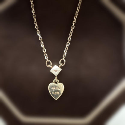 Agat Diamond 0.08 Carat K10 Necklace with 40 cm chain and round clasp