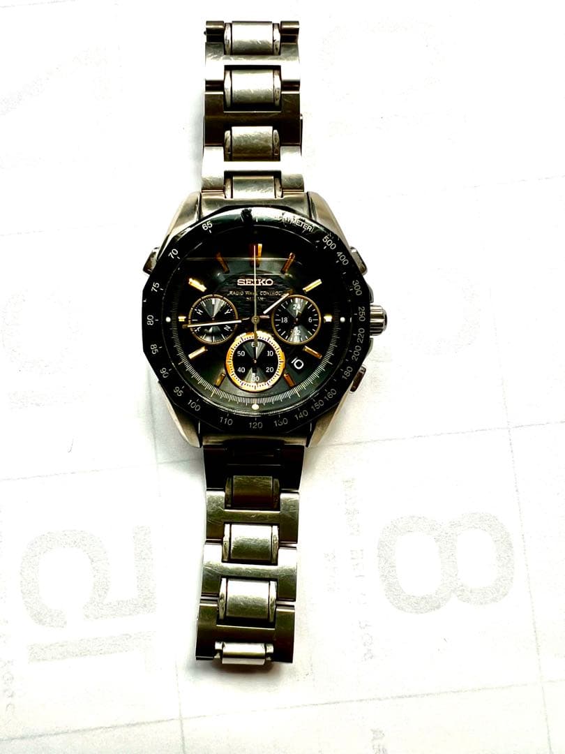 SEIKO BRIGHTZ クロノグラフ ソーラー 電波時計 Solar Men's Watch — Japanese