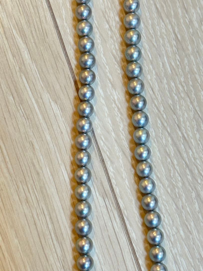 TASAKI Akoya Pearl Necklace featuring 7 mm pearls on a 42.5 cm chain with warranty