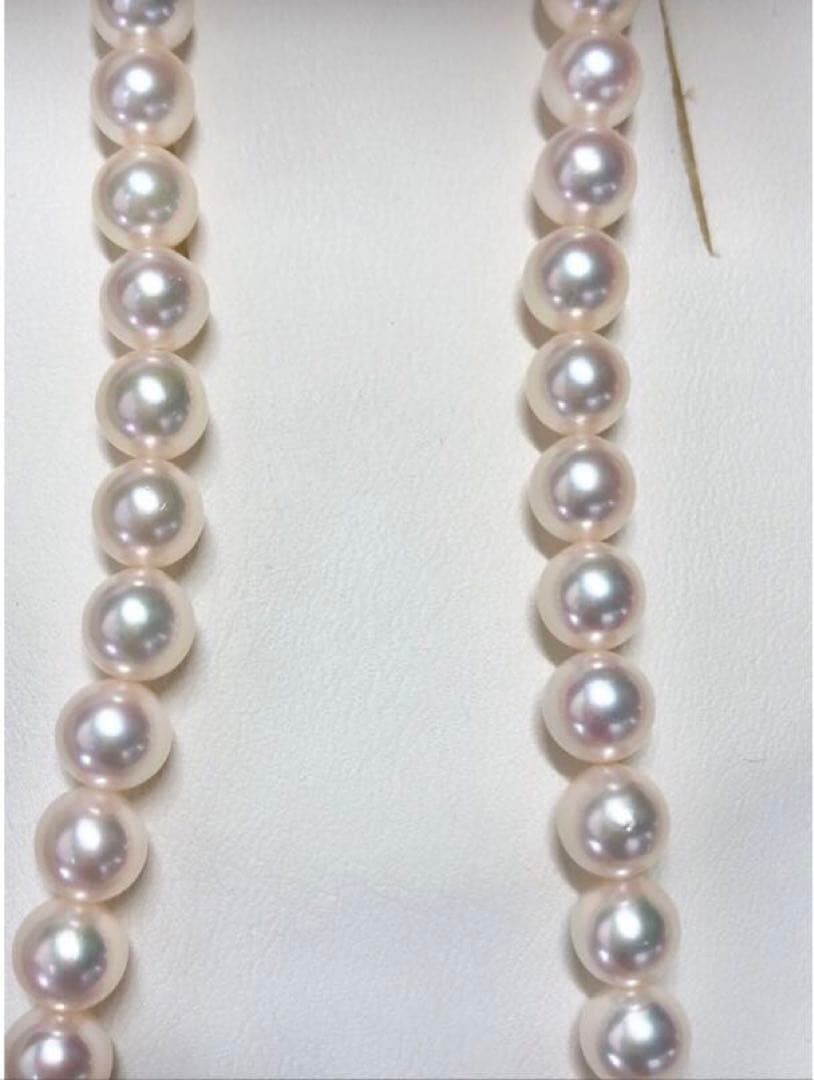 Matsuzakaya Akoya pearl necklace with 6.5-7.0mm pearls and matching 6.7mm k14wg earrings