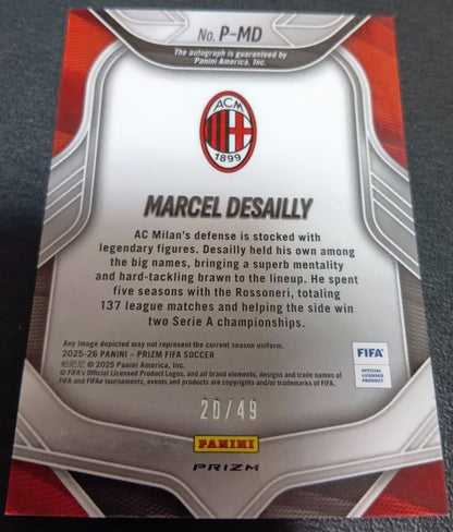 Marcel Desailly Autographed Card AC Milan — Japanese
