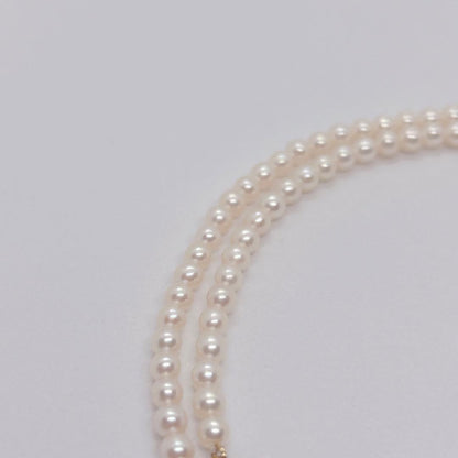 Tasaki Akoya genuine white pearl necklace 41cm length with K18 gold clasp