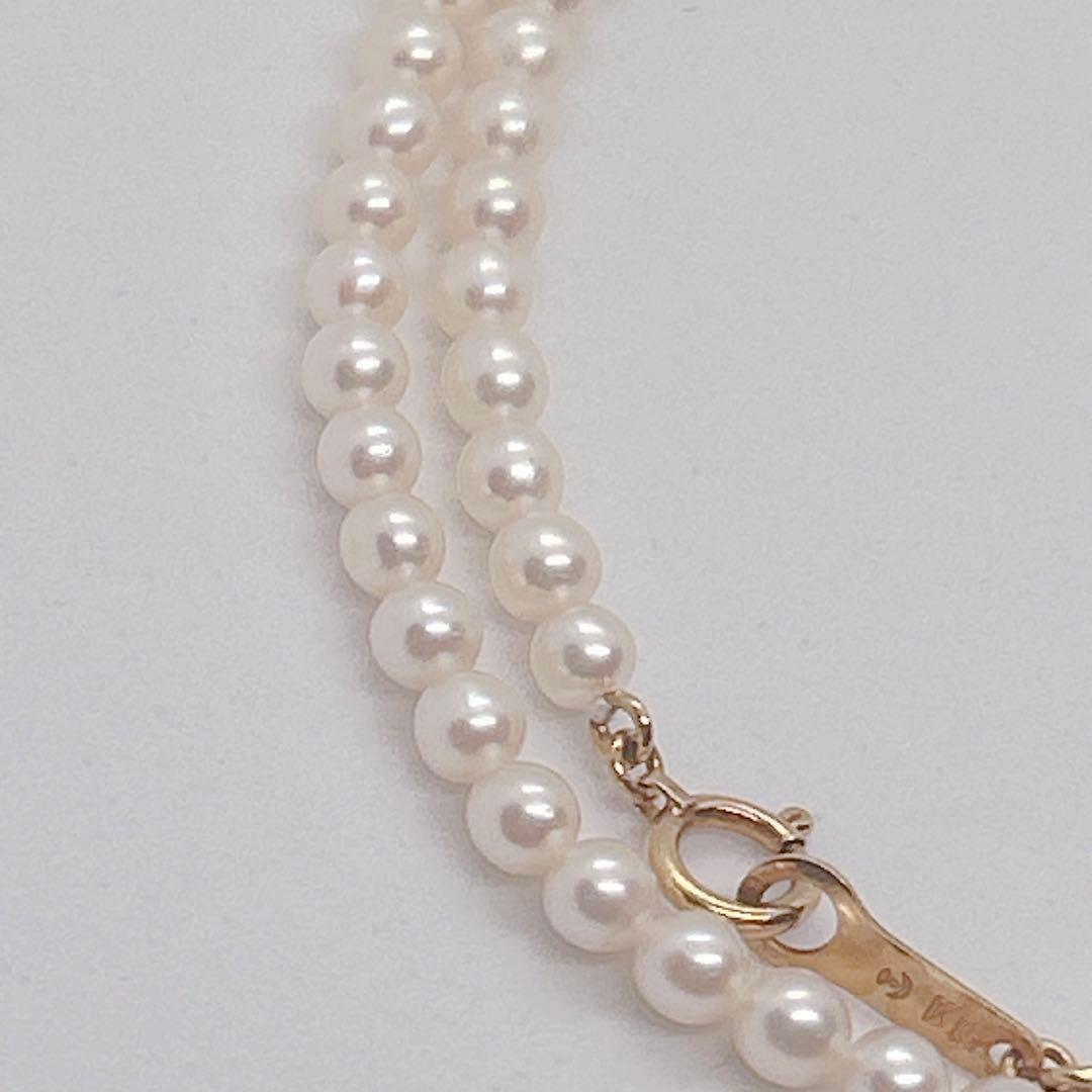 Tasaki Akoya genuine white pearl necklace 41cm length with K18 gold clasp