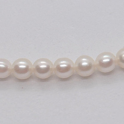 Tasaki Akoya genuine white pearl necklace 41cm length with K18 gold clasp