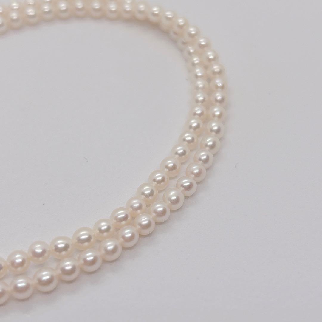 Tasaki Akoya genuine white pearl necklace 41cm length with K18 gold clasp