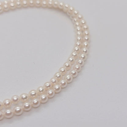 Tasaki Akoya genuine white pearl necklace 41cm length with K18 gold clasp