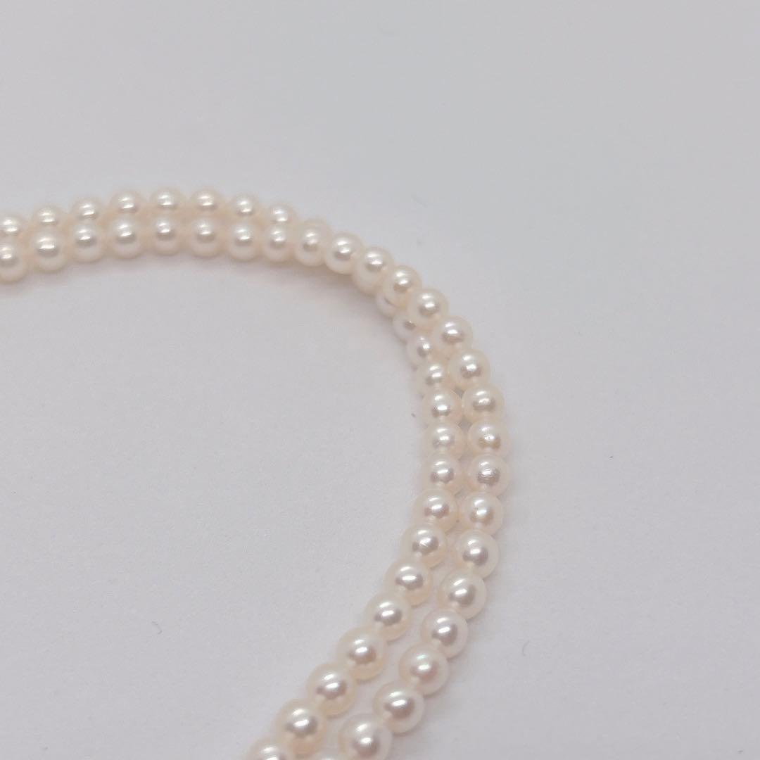 Tasaki Akoya genuine white pearl necklace 41cm length with K18 gold clasp