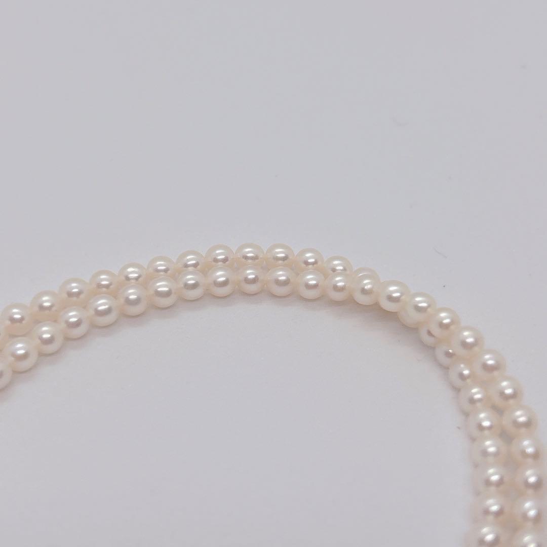 Tasaki Akoya genuine white pearl necklace 41cm length with K18 gold clasp
