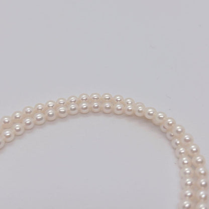 Tasaki Akoya genuine white pearl necklace 41cm length with K18 gold clasp