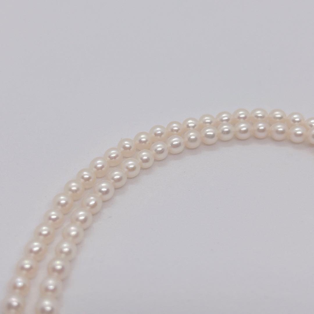 Tasaki Akoya genuine white pearl necklace 41cm length with K18 gold clasp