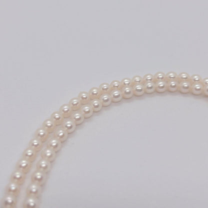 Tasaki Akoya genuine white pearl necklace 41cm length with K18 gold clasp