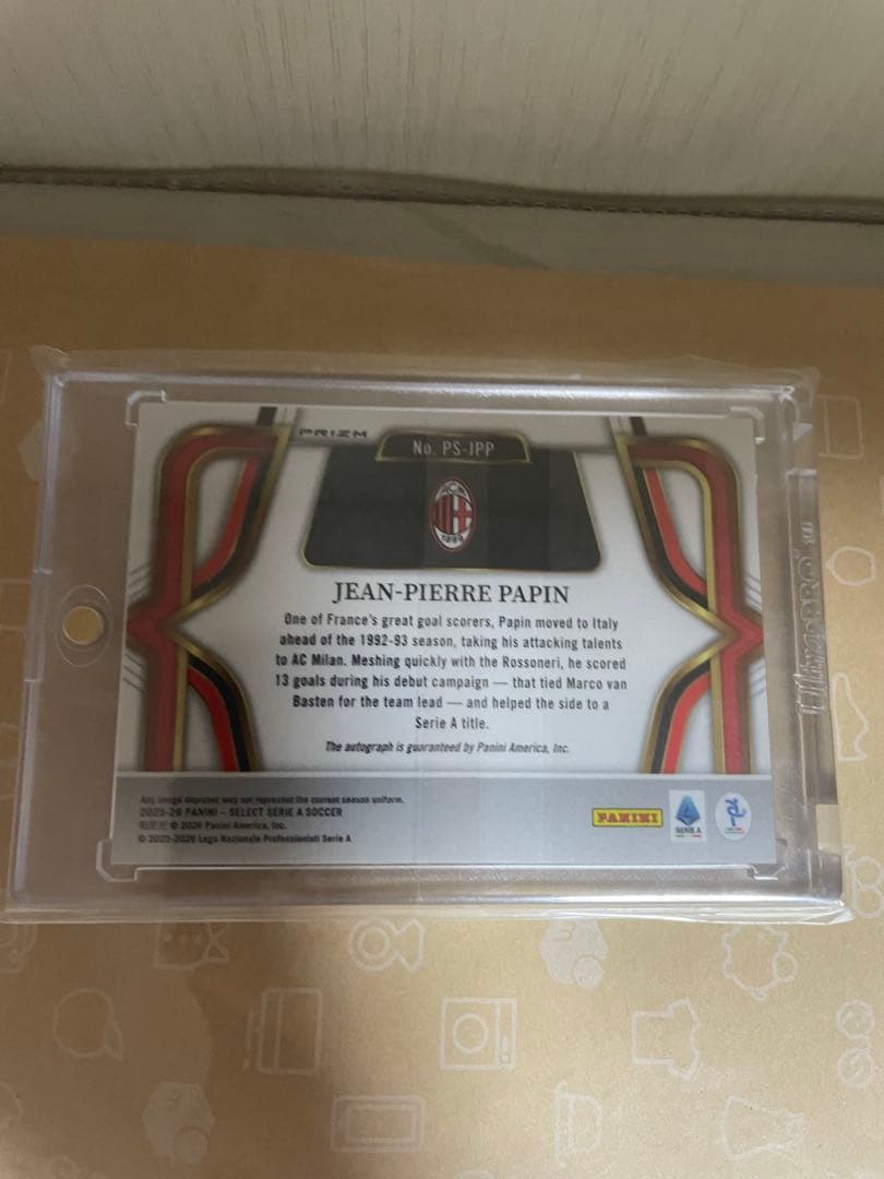 Jean-Pierre Papin Signed Card Color Match — Japanese