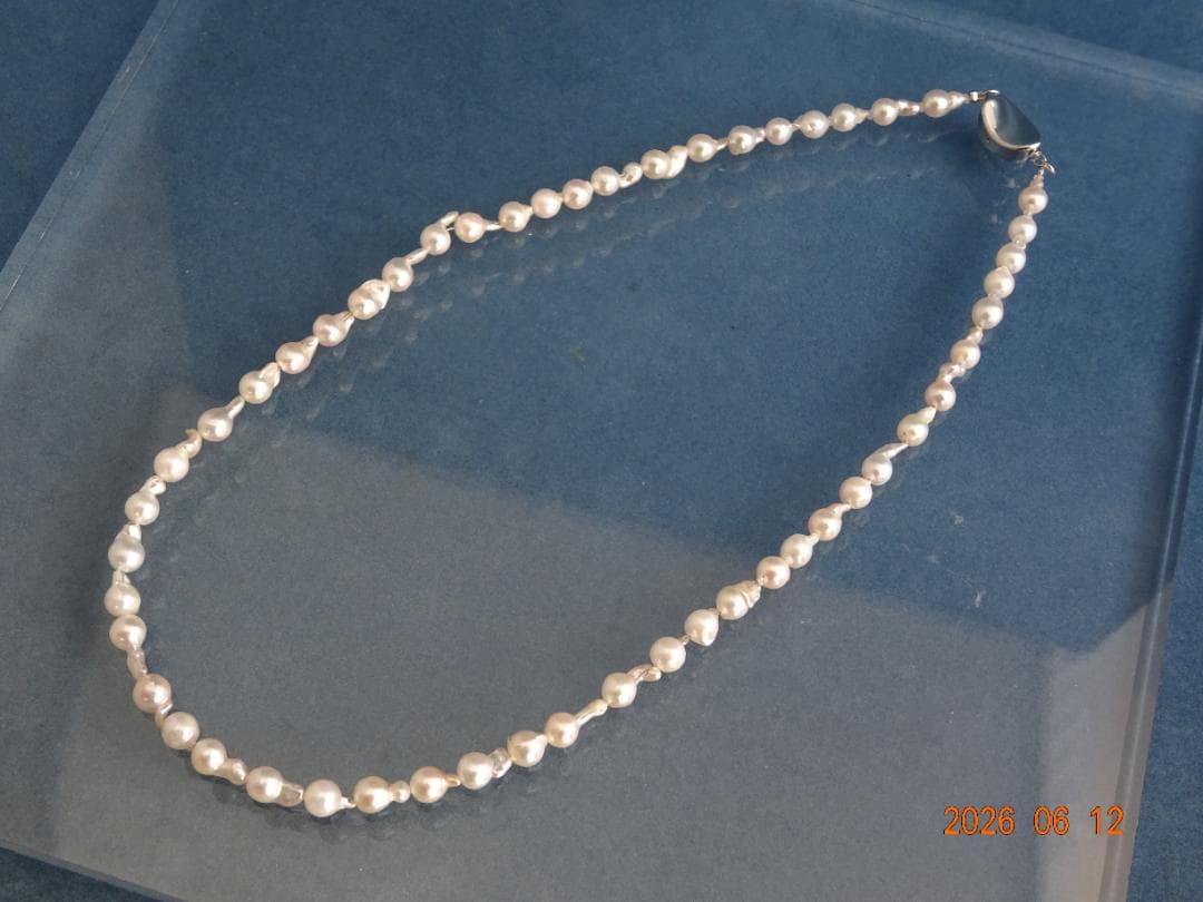 Akoya Pearl Baby Necklace with 5-5.5mm pearls and one-touch SV925 rhodium clasp
