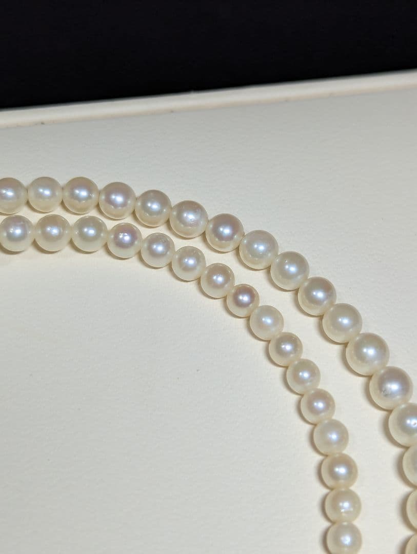 N92 Akoya Pearl Graduation Necklace featuring 3.3-7.8mm pearls on a 43cm chain