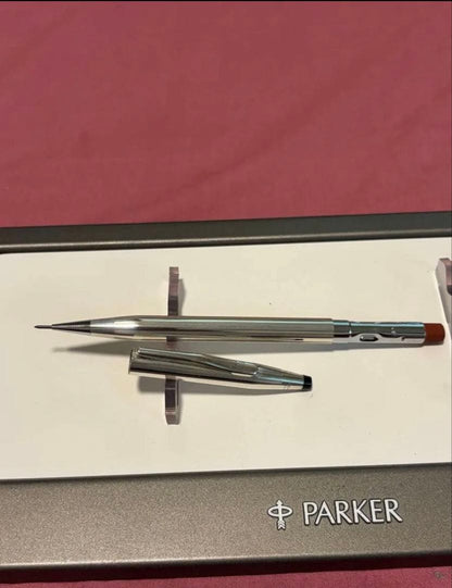 Kuro Classic Century sterling silver mechanical pencil with 0.9mm lead, rotating lead advance type