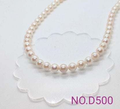 Formal necklace with 7.5-8mm Akoya pearls and silver SV925 clasp, 43cm length