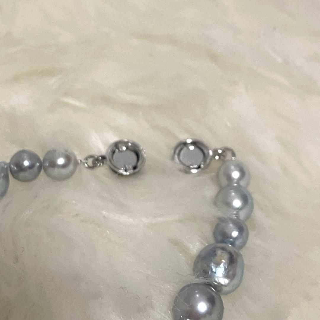 Akoya pearl long necklace with multi-color aurora beads, 84 cm length, from Ise-Shima Egu Bay