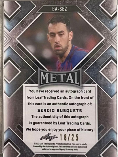 Sergio Busquets Autographed Card 25 Copies Limited — Japanese