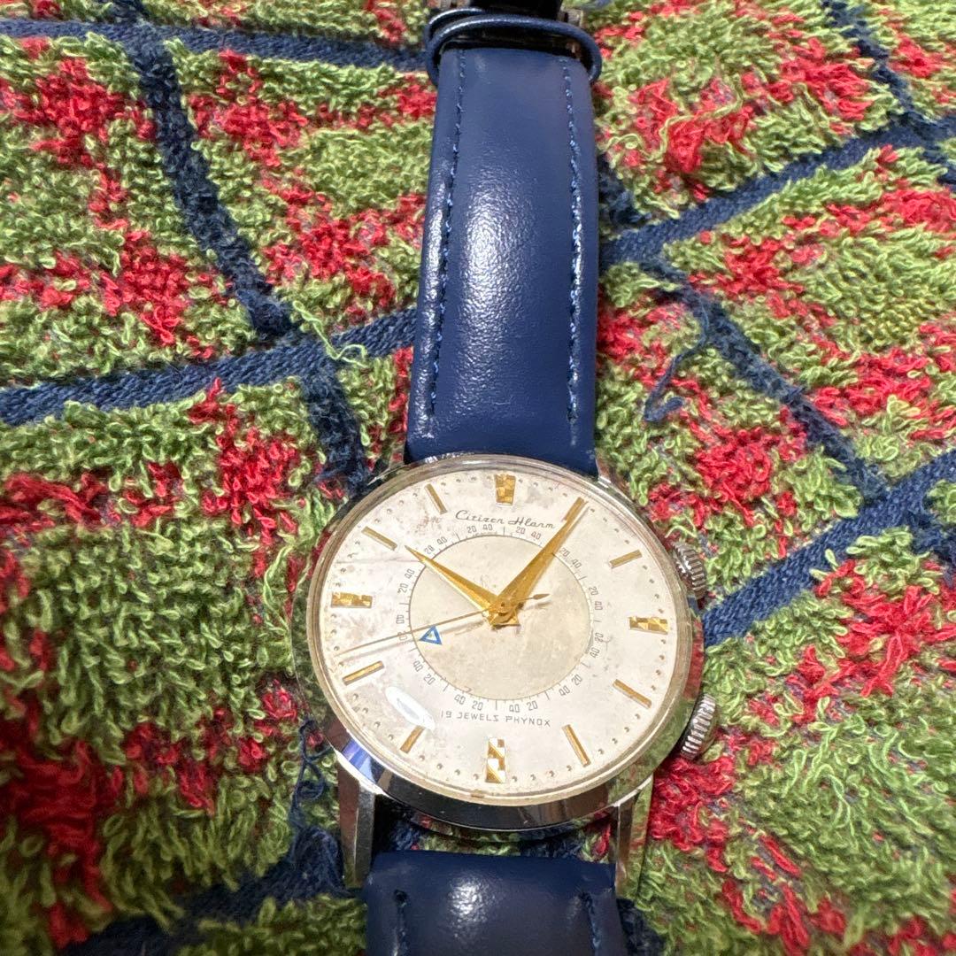 Citizen Memo Box 初期型アラーム Manual Men's Watch — Japanese