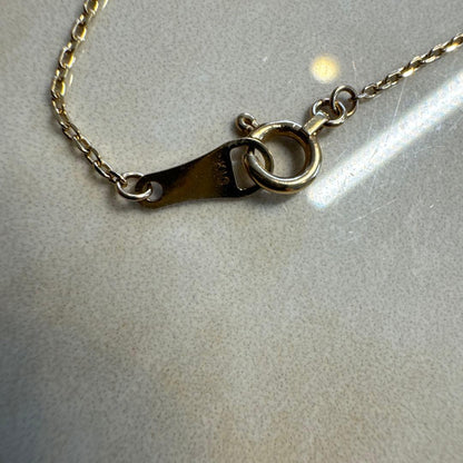 Agete 10k gold chain necklace 80cm length displayed on white background