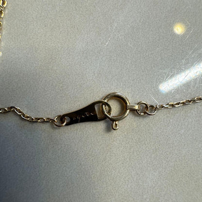 Agete 10k gold chain necklace 80cm length displayed on white background