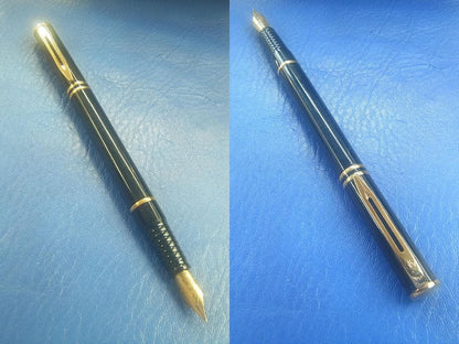 Black WATERMAN fountain pen with sleek design shown on neutral background