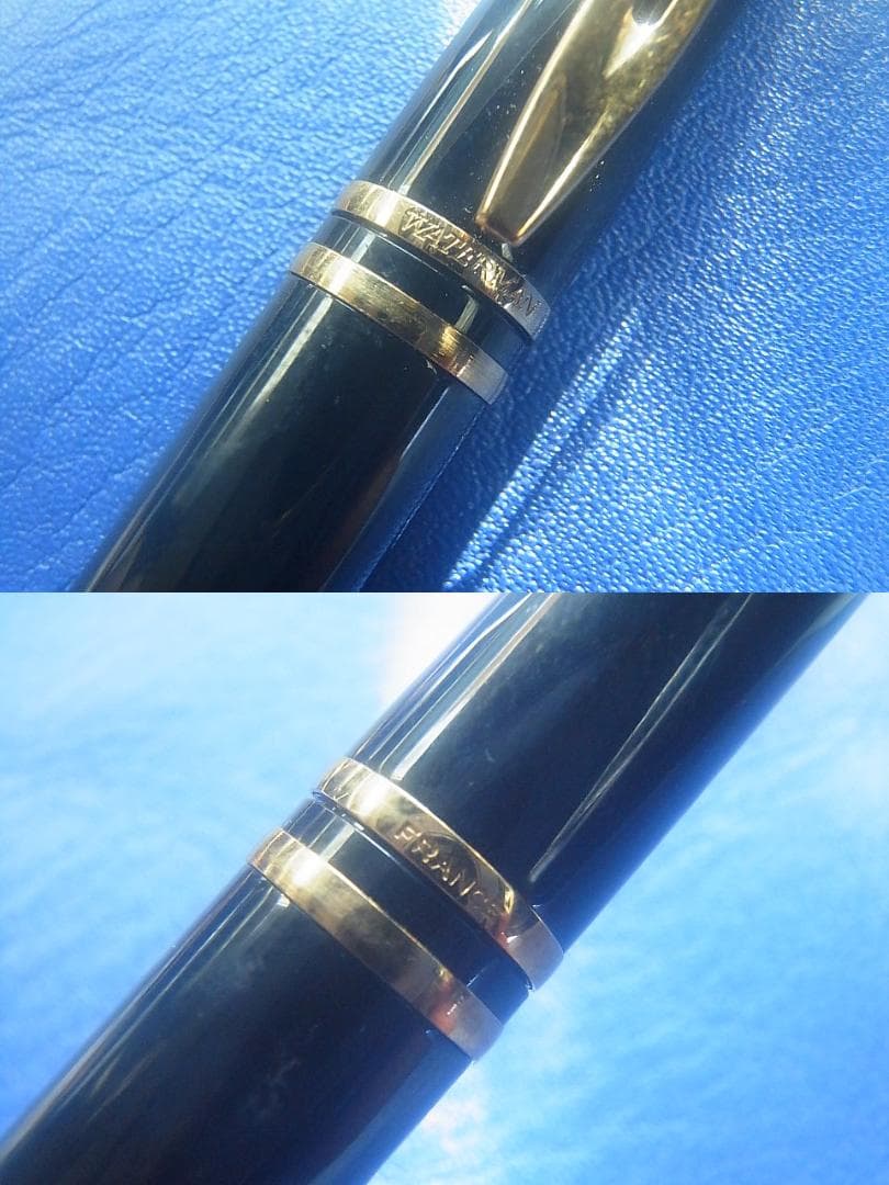 Black WATERMAN fountain pen with sleek design shown on neutral background