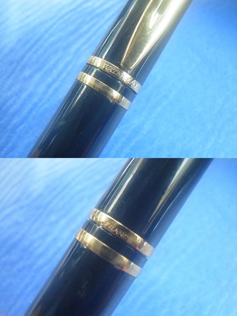 Black WATERMAN fountain pen with sleek design shown on neutral background