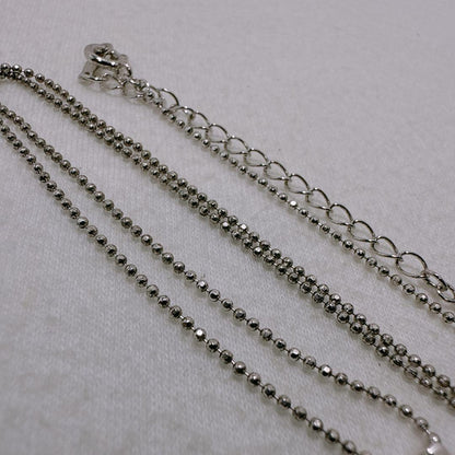 TASAKI silver necklace featuring a single pearl and cross motif with adjustable 39-45 cm chain