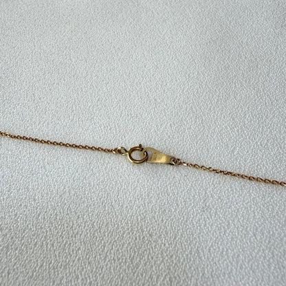 Agete K10 necklace featuring a royal blue moonstone pendant on a 45 cm chain