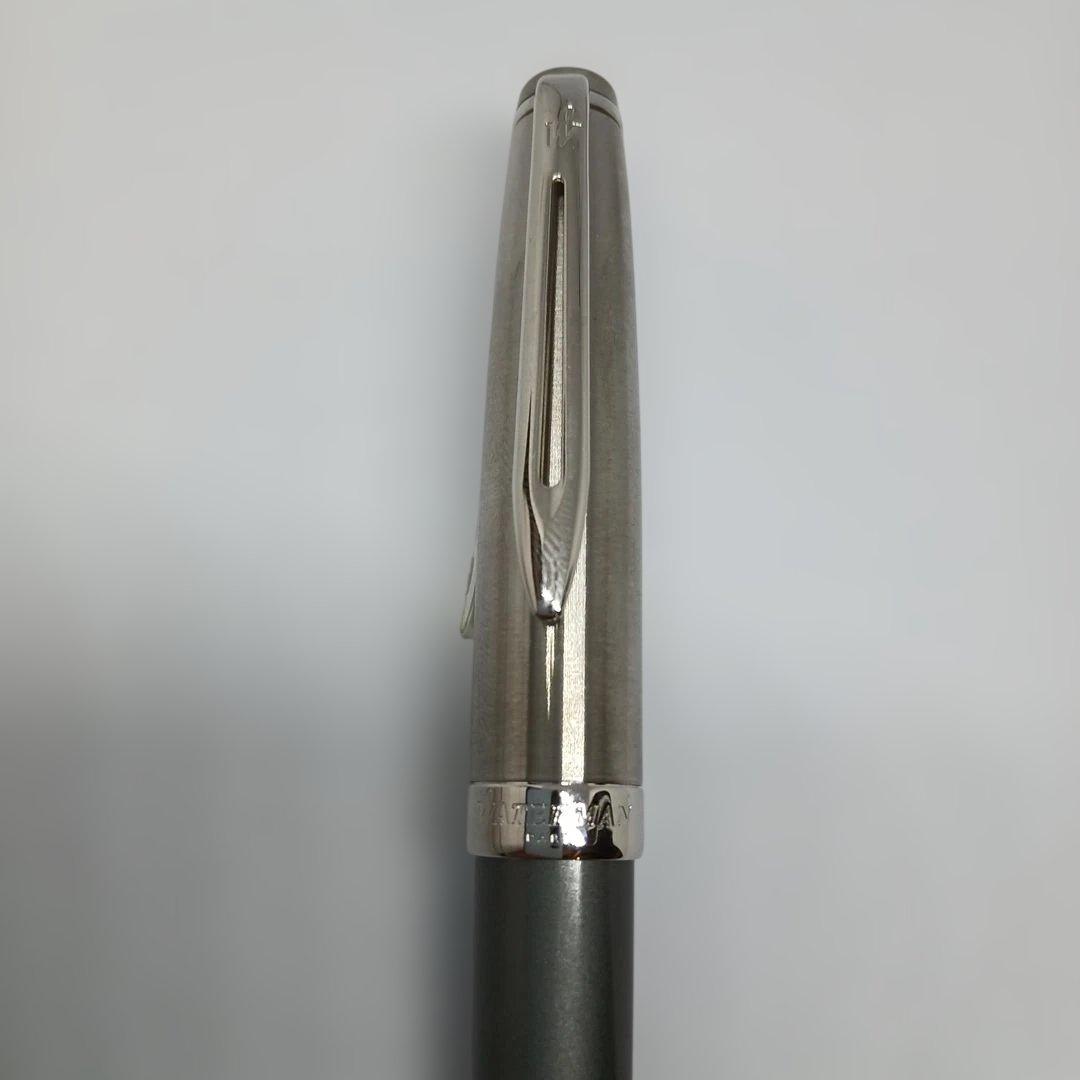 WATERMAN Emblem ES Gray CT ballpoint pen with matching gray pen sleeve set