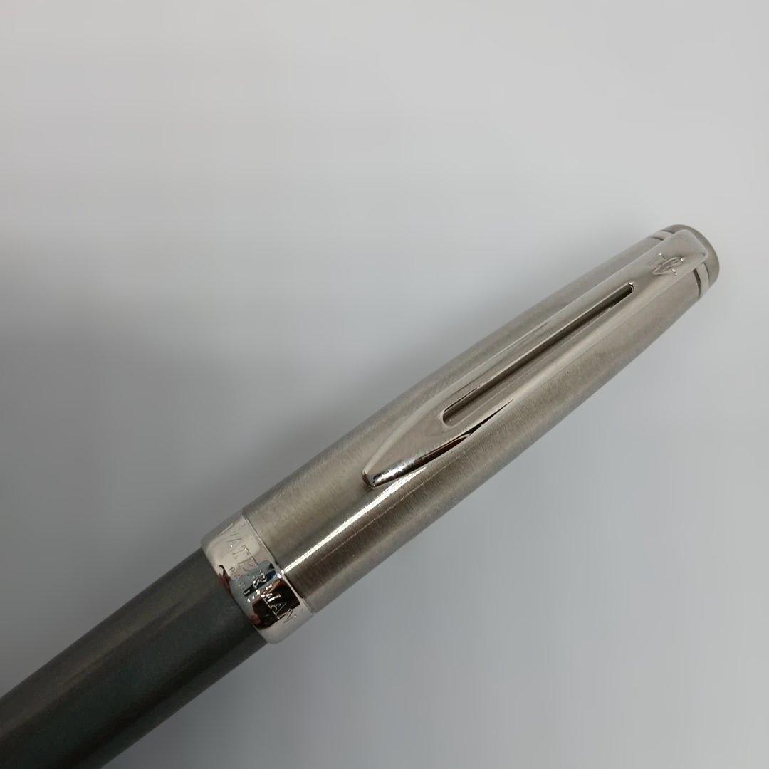 WATERMAN Emblem ES Gray CT ballpoint pen with matching gray pen sleeve set