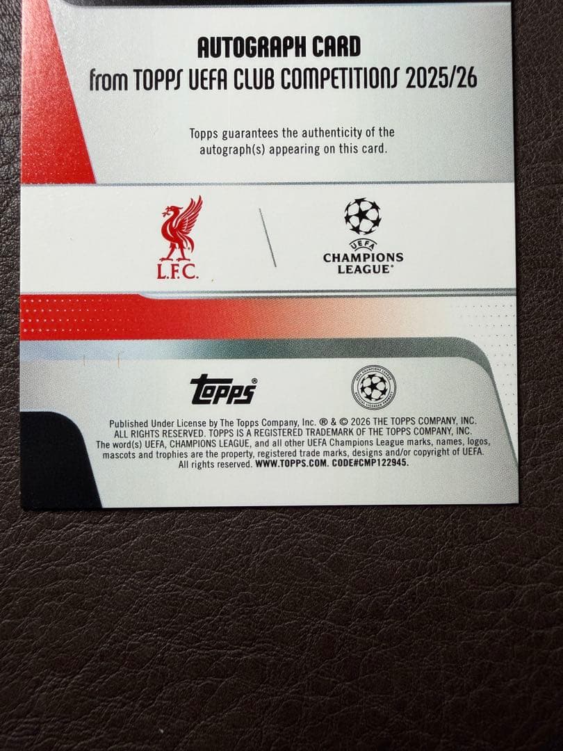 Jeremie Frimpong Autographed Card — 09/10 — Japanese