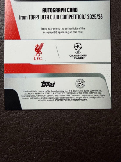 Jeremie Frimpong Autographed Card — 09/10 — Japanese
