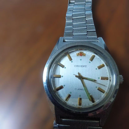 ORIENT 手巻き時計 シルバー17石 Manual Men's Watch — Japanese