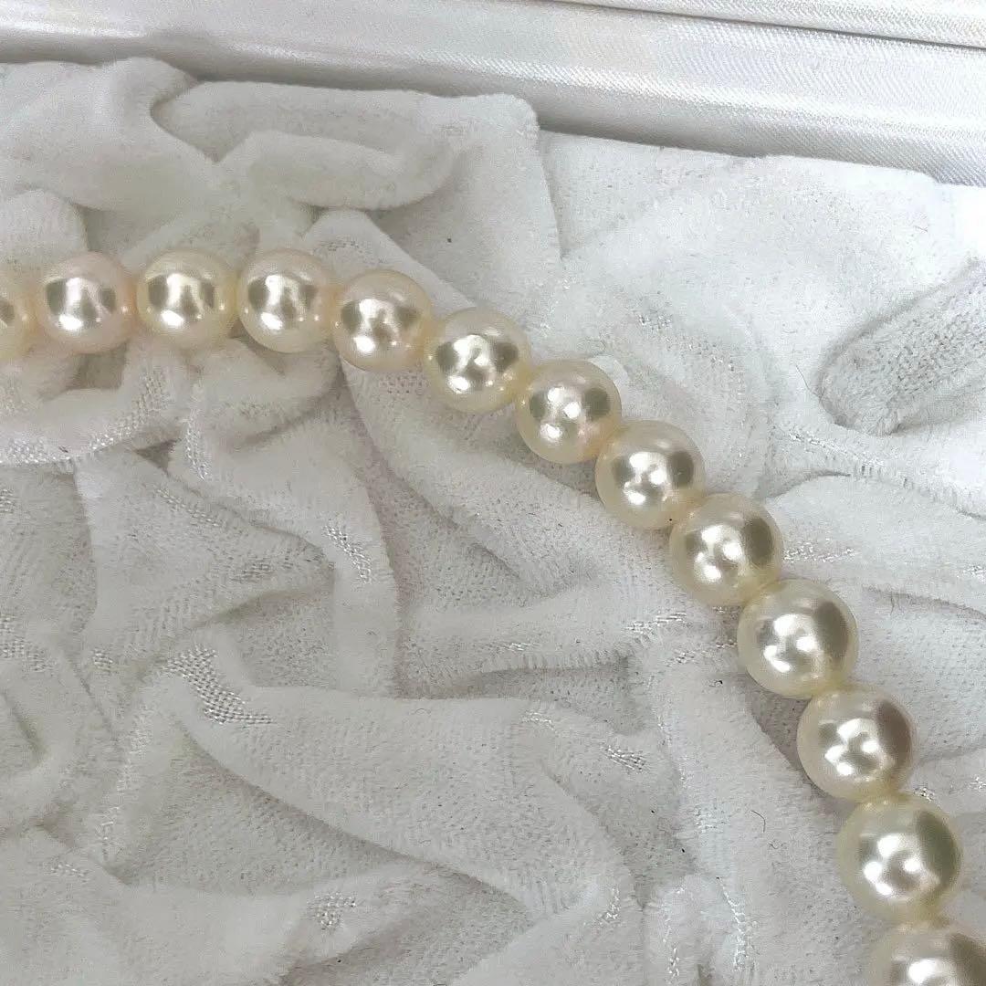 Tasaki Current Clasp Akoya pearl necklace with large 8.5-9.0mm pearls and 42.5cm length