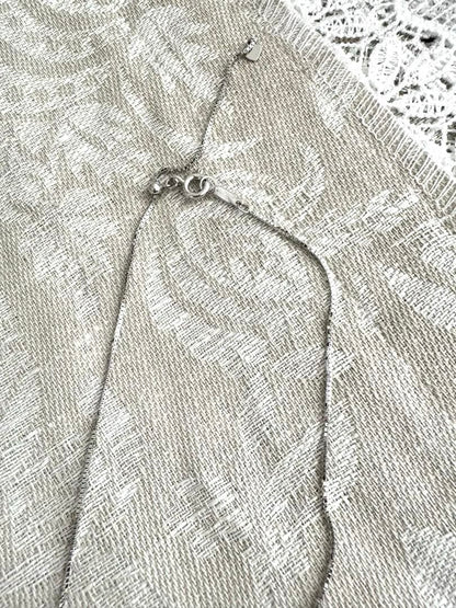 Akoya pearl silver necklace 50cm length with 6mm pearls, adjustable chain in simple elegant design
