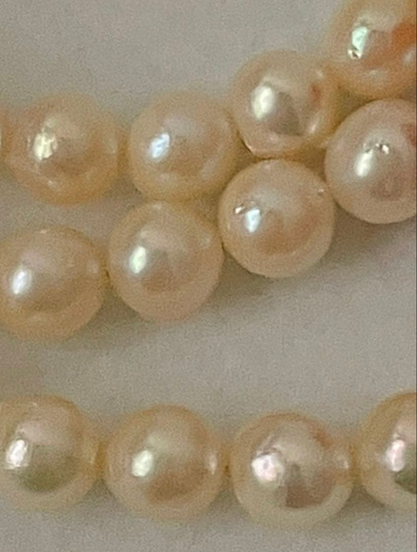 Akoya pearl flower coral necklace with 7mm pearls and 2.7cm rose pendant on 42cm chain
