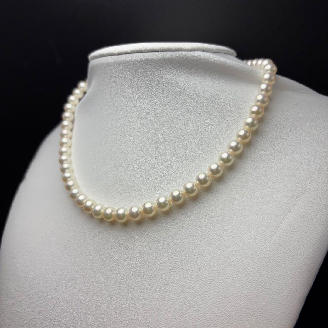 Mikimoto Akoya Pearl Necklace K14 with 6.5 to 7.0mm white pearls on a 38cm chain