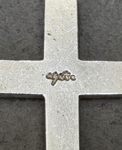 Agete Cross Necklace made of Silver925 with 51 cm length and detailed cross pendant
