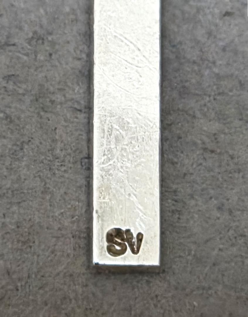 Agete Cross Necklace made of Silver925 with 51 cm length and detailed cross pendant
