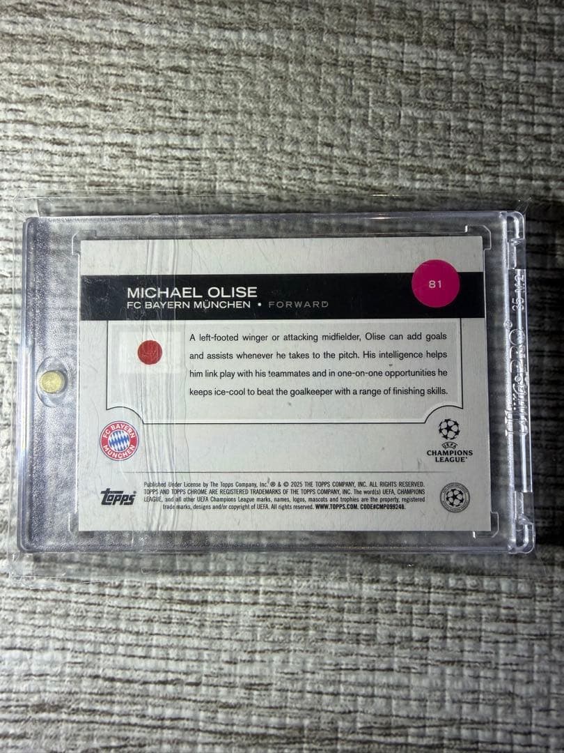 Topps Bayern Munich Olivier 50 Serial — Japanese