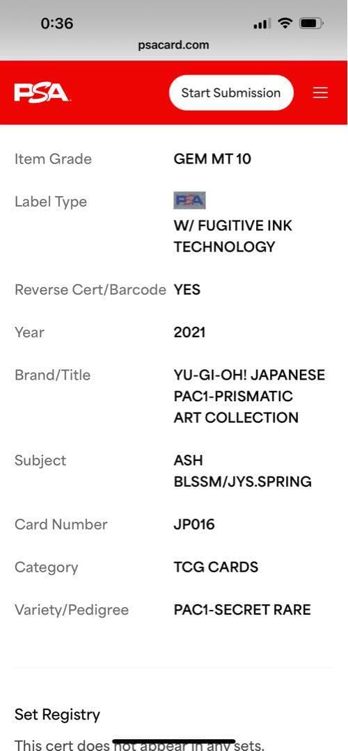 PSA 10 Yu-Gi-Oh Ash Blossom & Joyous Spring — Japanese