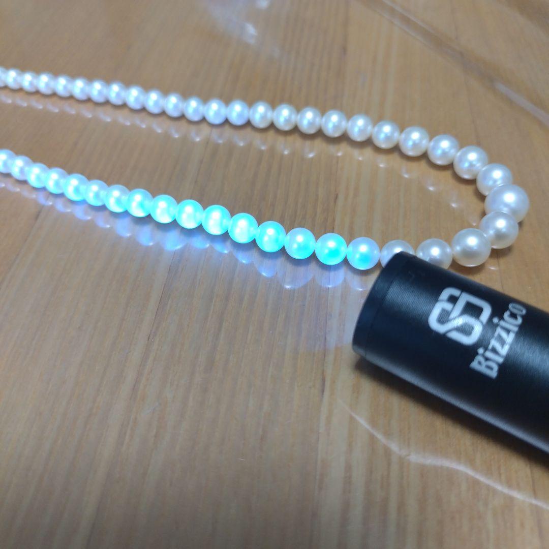 Akoya genuine pearl necklace with white pearls and silver clasp single strand design