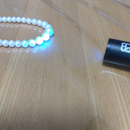 Akoya genuine pearl necklace with white pearls and silver clasp single strand design