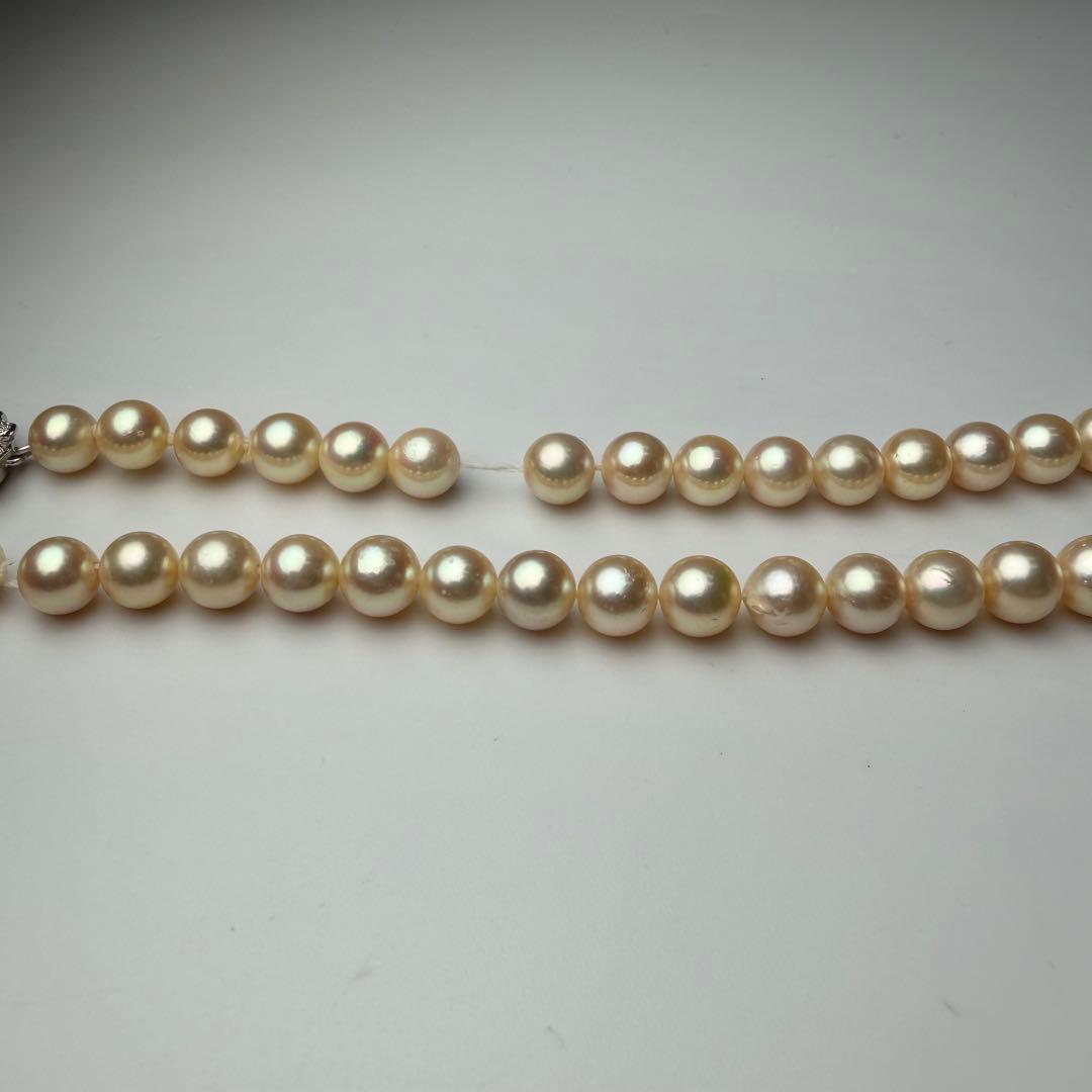 Akoya pearl necklace featuring round 7.0-7.3mm pearls on a 43cm strand